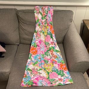 Lilly Pulitzer strapless maxi dress